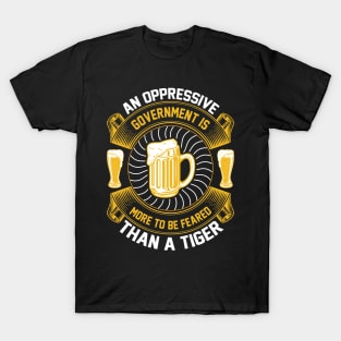 An oppressive government is more to be feared than a tiger T Shirt For Women Men T-Shirt